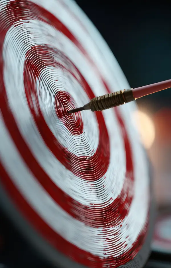 Cible avec un flèche dans le mille